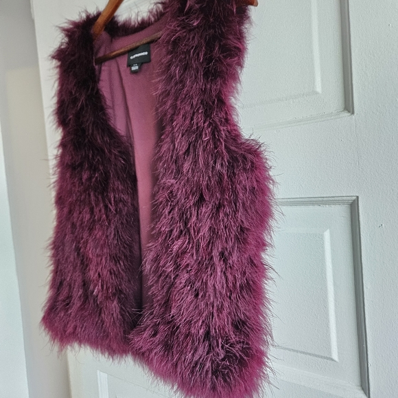 Club Monaco burgundy real feather vest - Picture 4 of 6